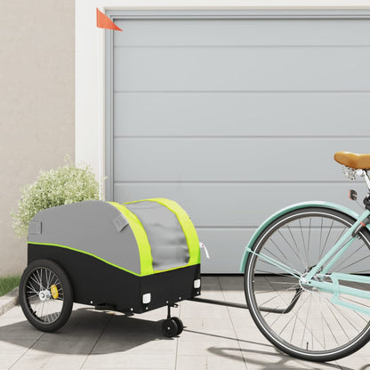 Rimorchio da Bici Nero e Verde 45 kg in Ferro | homemem39