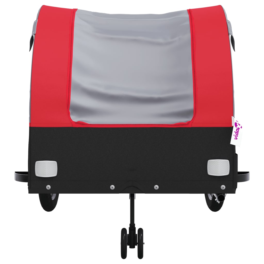 Rimorchio da Bici Nero e Rosso 45 kg in Ferro | homemem39