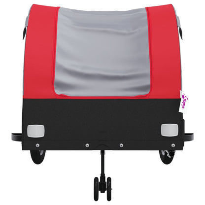 Rimorchio da Bici Nero e Rosso 45 kg in Ferro | homemem39