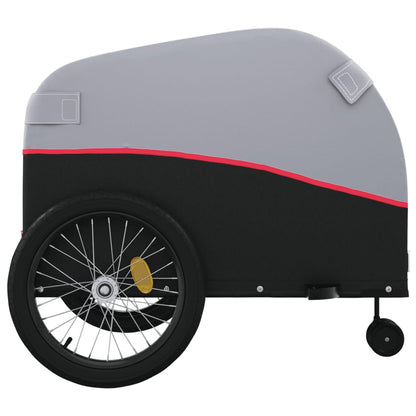 Rimorchio da Bici Nero e Rosso 45 kg in Ferro | homemem39