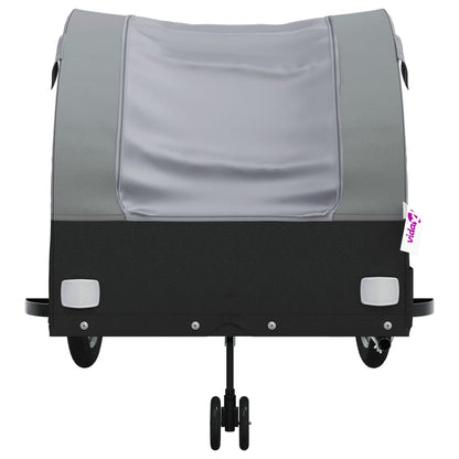 Rimorchio da Bici Nero e Grigio 45 kg in Ferro | homemem39