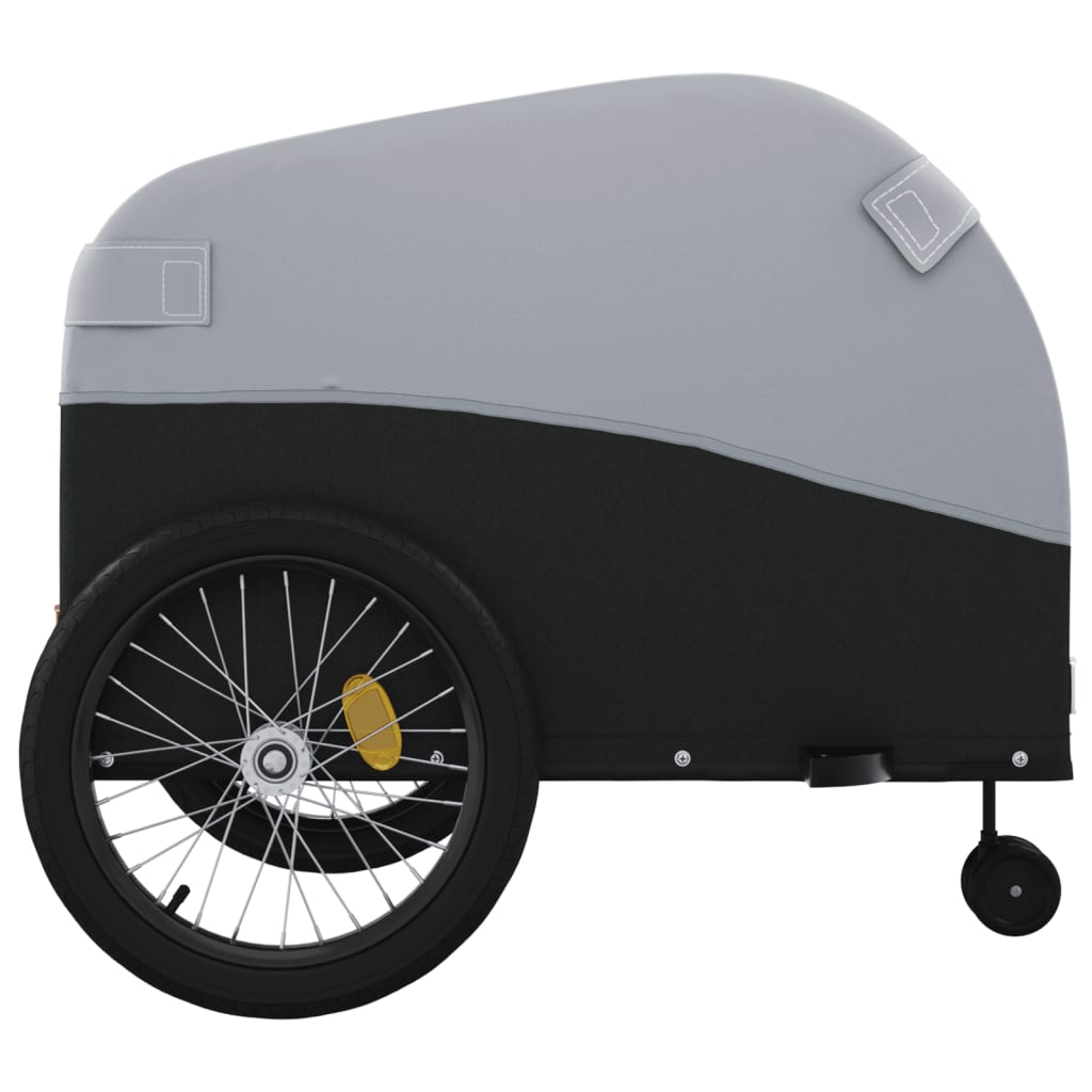 Rimorchio da Bici Nero e Grigio 45 kg in Ferro | homemem39