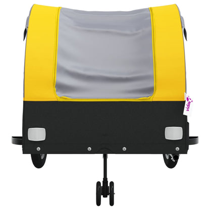 Rimorchio da Bici Nero e Giallo 45 kg in Ferro | homemem39