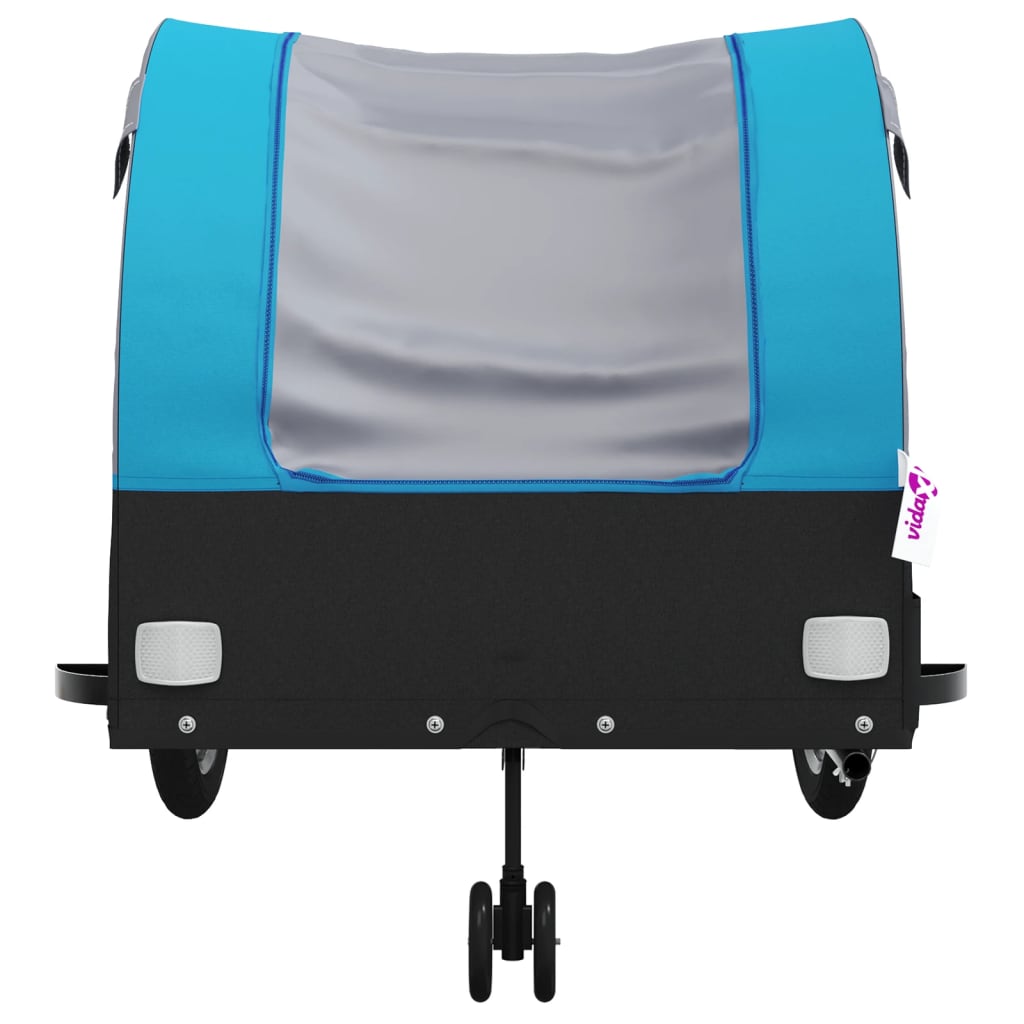 Rimorchio da Bici Nero e Blu 45 kg in Ferro | homemem39