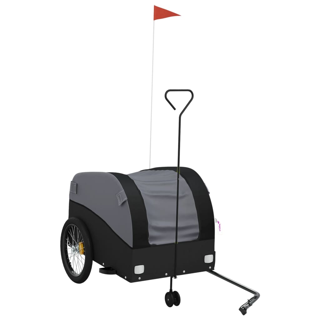 Rimorchio da Bici Nero 45 kg in Ferro | homemem39