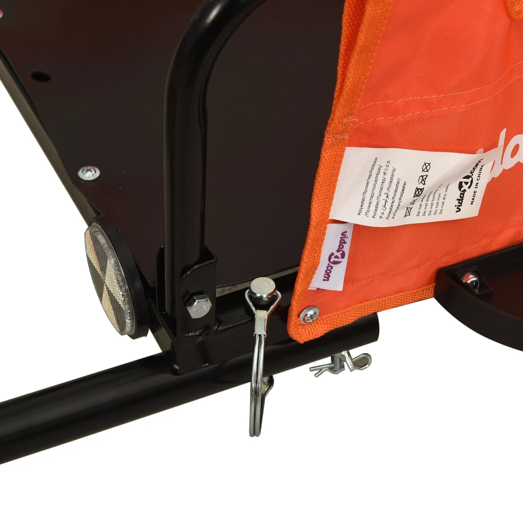 Rimorchio da Bici Arancione e Grigio Oxford e Ferro - homemem39