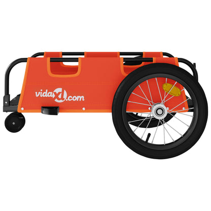 Rimorchio da Bici Arancione e Grigio Oxford e Ferro | homemem39