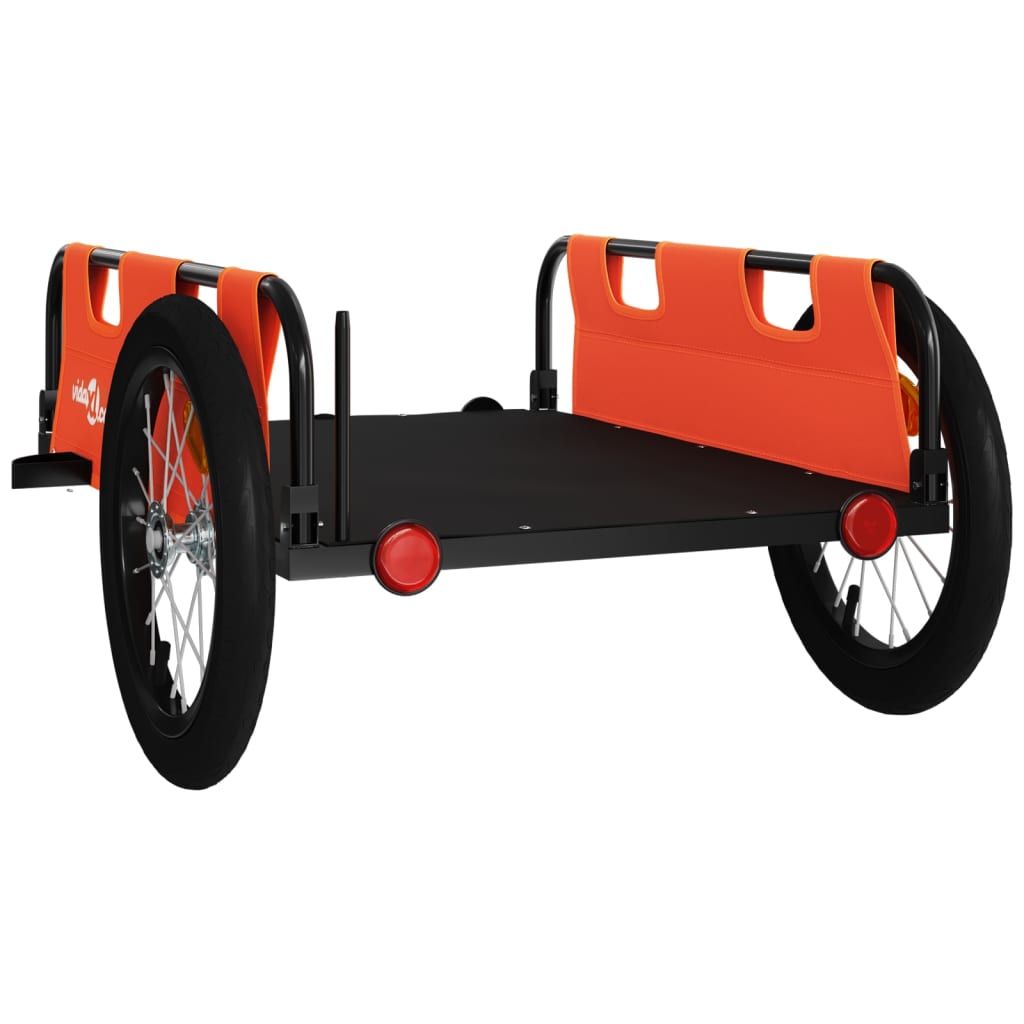 Rimorchio da Bici Arancione e Grigio Oxford e Ferro | homemem39