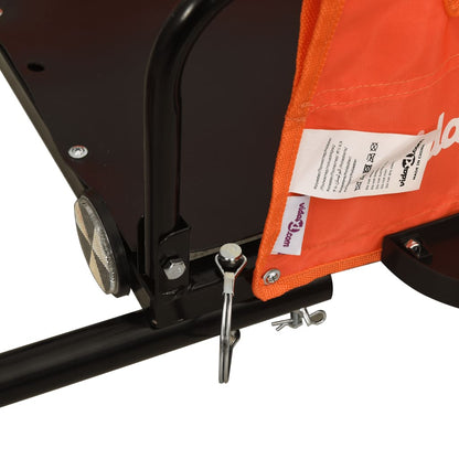 Rimorchio da Bici Arancione e Grigio Oxford e Ferro