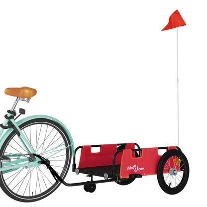 Rimorchio da Bici Rosso Oxford e Ferro | homemem39