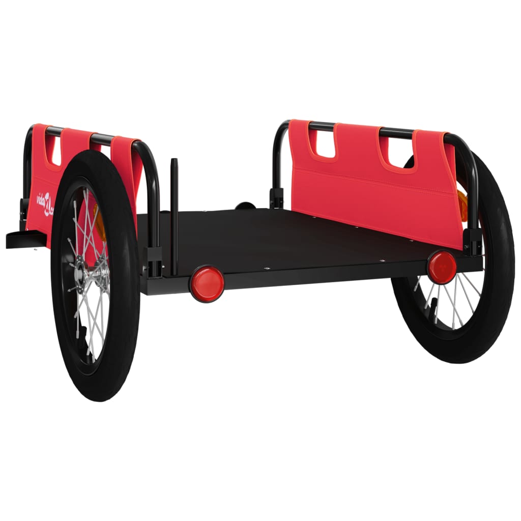 Rimorchio da Bici Rosso Oxford e Ferro | homemem39
