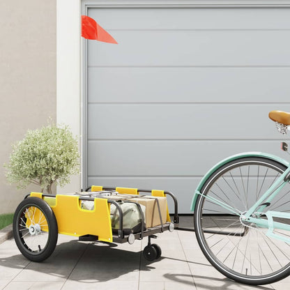 Rimorchio da Bici Giallo Oxford e Ferro