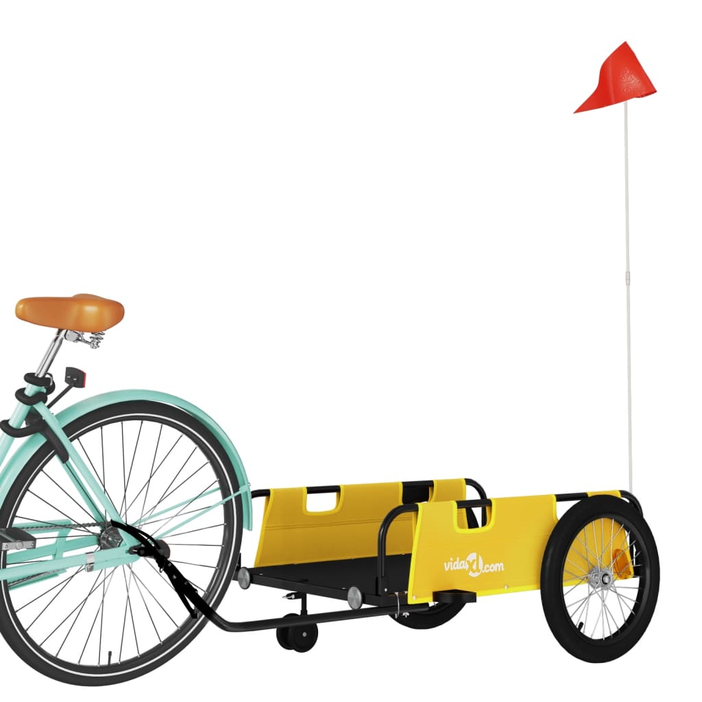 Rimorchio da Bici Giallo e Nero in Tessuto Oxford e Ferro | homemem39