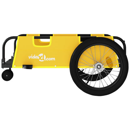 Rimorchio da Bici Giallo e Nero in Tessuto Oxford e Ferro | homemem39