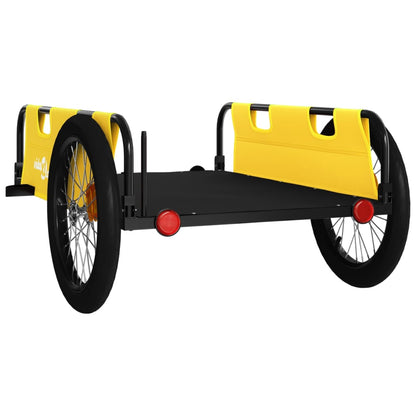 Rimorchio da Bici Giallo e Nero in Tessuto Oxford e Ferro | homemem39