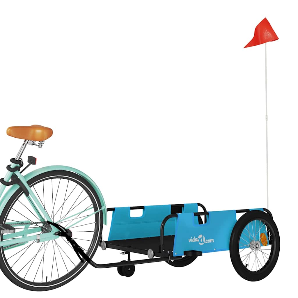 Rimorchio da Bici Blu e Nero in Tessuto Oxford e Ferro | homemem39