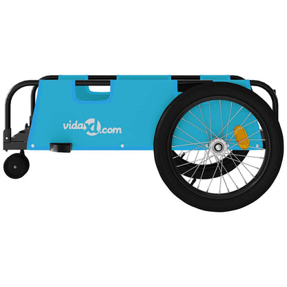 Rimorchio da Bici Blu e Nero in Tessuto Oxford e Ferro | homemem39
