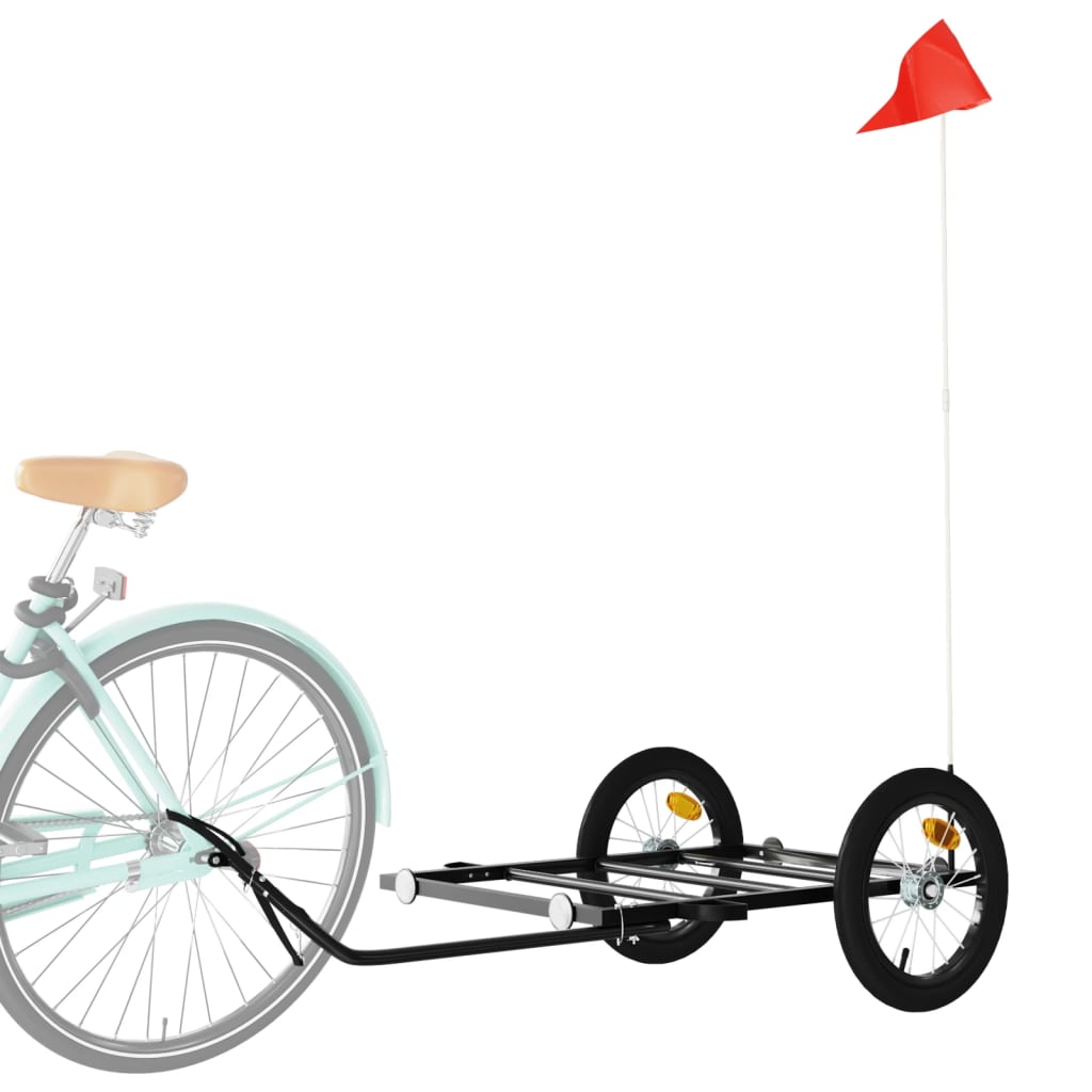 Rimorchio da Bici Nero 126x63x34 cm in Ferro | homemem39