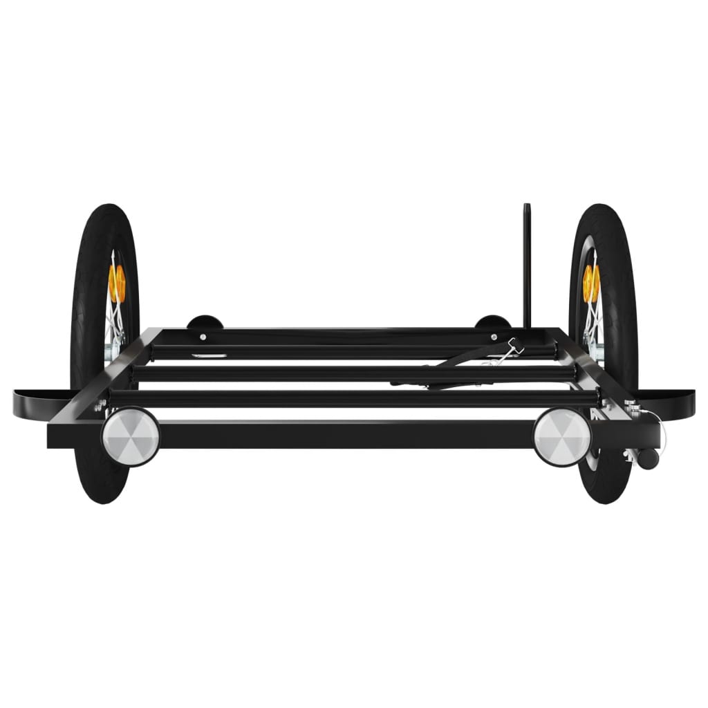 Rimorchio da Bici Nero 126x63x34 cm in Ferro | homemem39