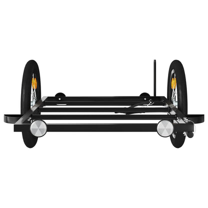 Rimorchio da Bici Nero 126x63x34 cm in Ferro | homemem39