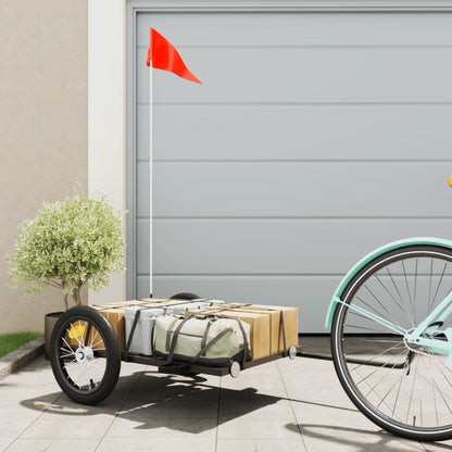 Rimorchio da Bici Nero 126x63x34 cm in Ferro | homemem39