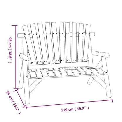 Set Divani da Giardino 5 pz in Legno Massello di Abete