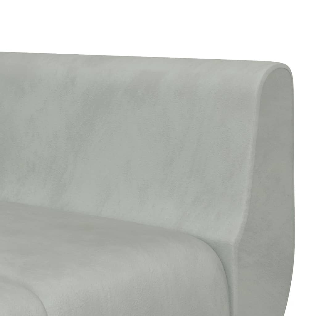 Divano Letto a L Grigio Chiaro 275x140x70 cm in Velluto | homemem39