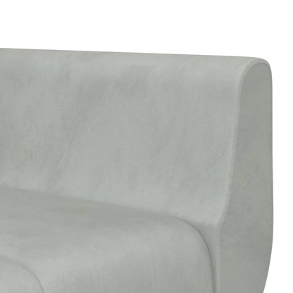 Divano Letto a L Grigio Chiaro 275x140x70 cm in Velluto | homemem39