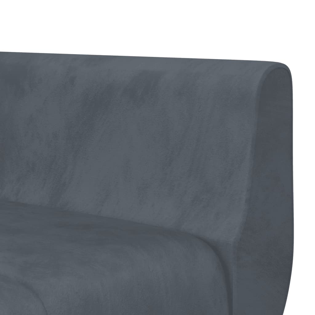 Divano Letto a L Grigio Scuro 275x140x70 cm in Velluto | homemem39