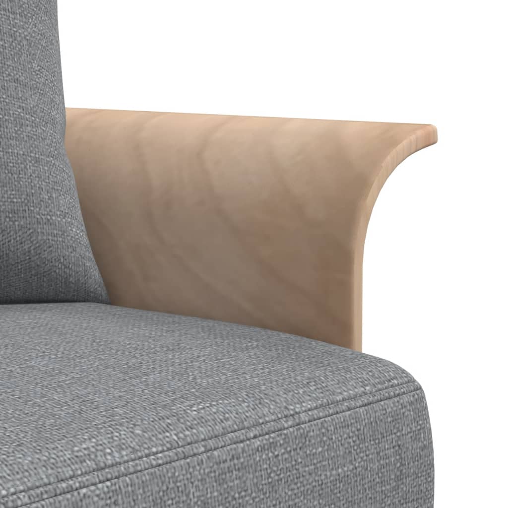 Divano Letto a L Grigio Chiaro 279x140x70 cm in Tessuto | homemem39
