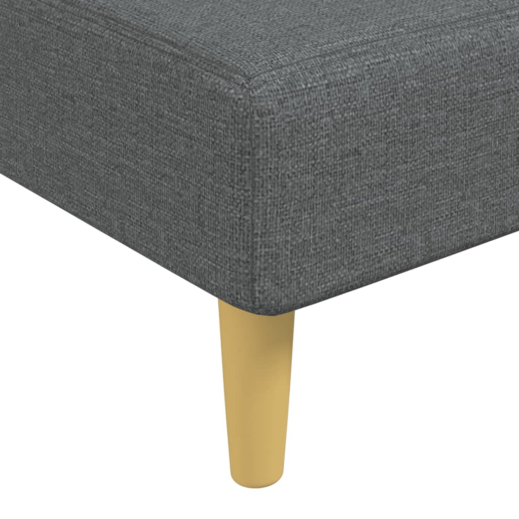 Divano Letto a L Grigio Scuro 279x140x70 cm in Tessuto | homemem39