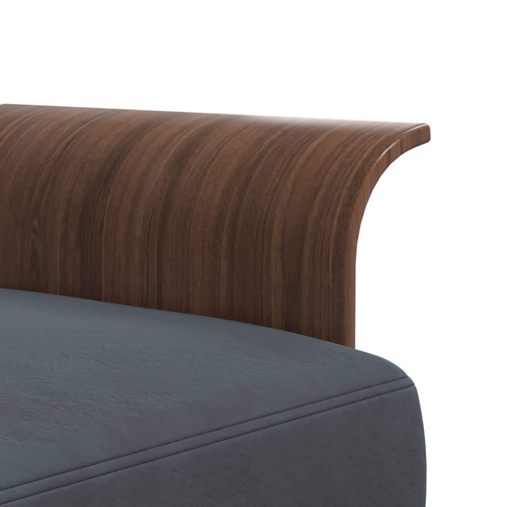 Divano Letto a L Grigio Scuro 279x140x70 cm in Velluto | homemem39