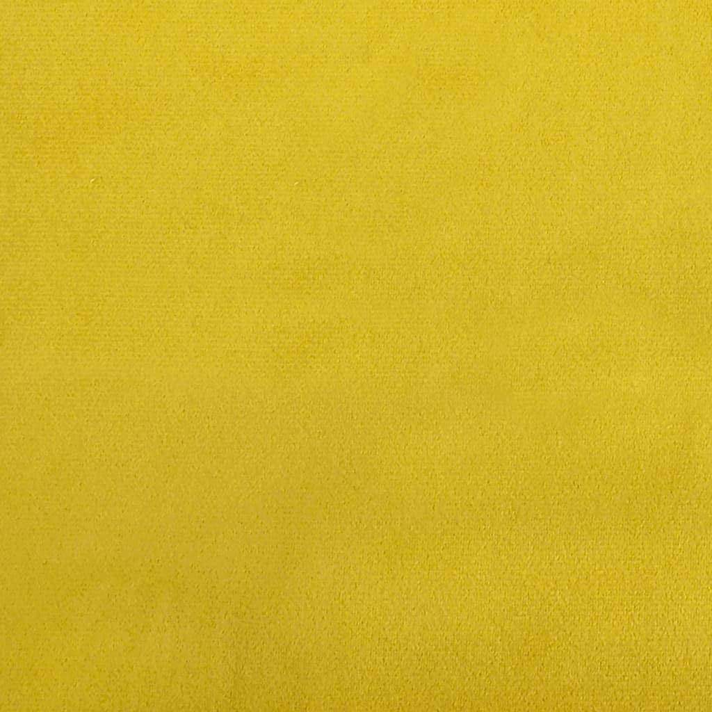 Divano Letto a L Giallo 271x140x70 cm in Velluto