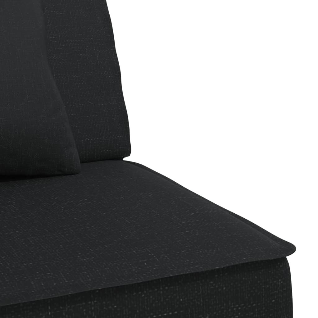 Divano Letto a L Nero 255x140x70 cm in Tessuto