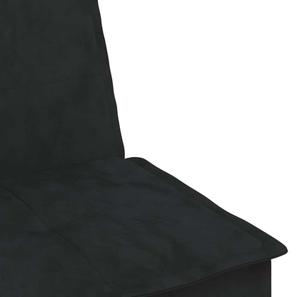 Divano Letto a L Nero 255x140x70 cm in Velluto - homemem39