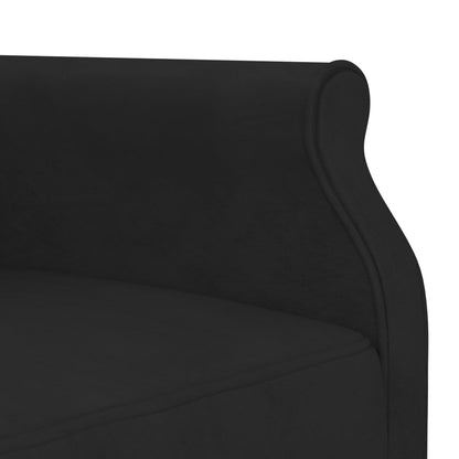 Divano Letto a L Nero 271x140x70 cm in Velluto