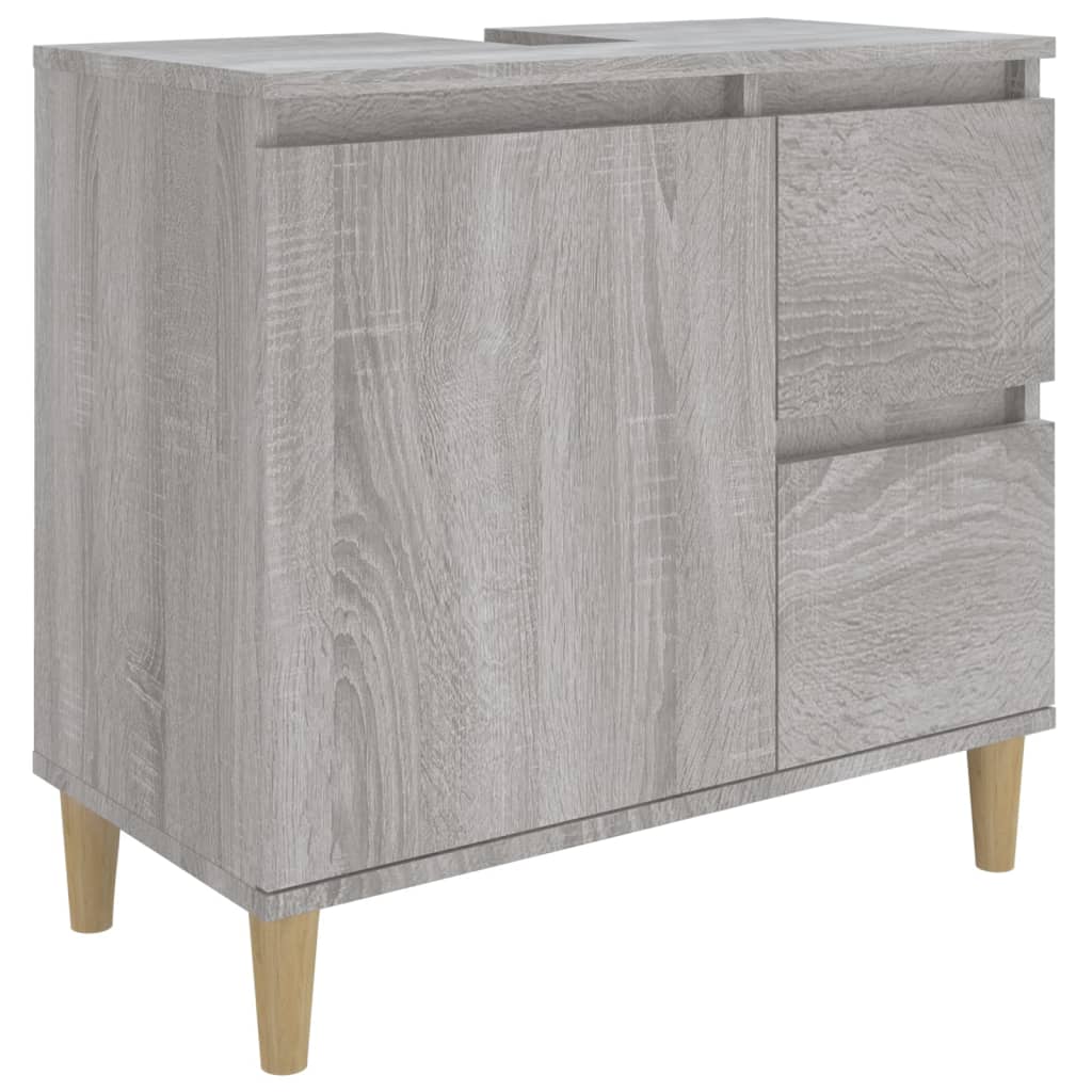 Set Mobili da Bagno 3 pz in legno multistrato
