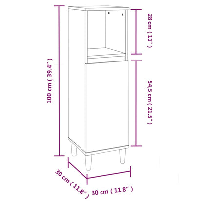 Set Mobili da Bagno 3 pz Grigio Sonoma in Legno Multistrato | homemem39