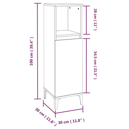 Set Mobili da Bagno 3 pz Rovere Fumo in Legno Multistrato | homemem39