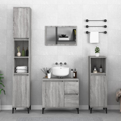 Set Mobili da Bagno 3 pz in legno multistrato