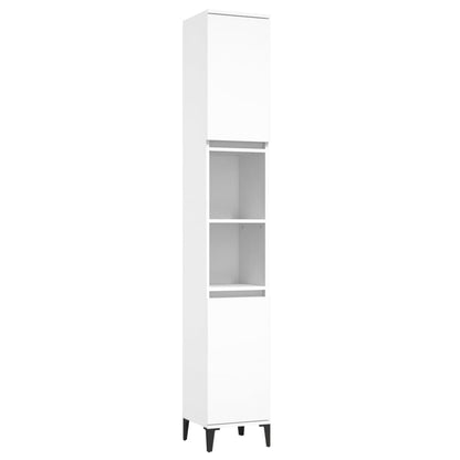 Set Mobili da Bagno 3 pz Bianco in Legno Multistrato