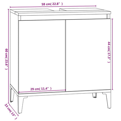 Set Mobili da Bagno 3 pz Rovere Fumo in Legno Multistrato | homemem39