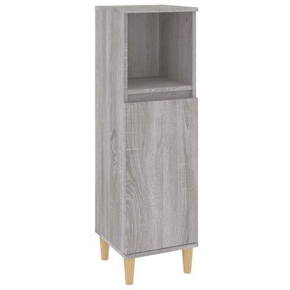 Set Mobili da Bagno 3 pz Grigio Sonoma in Legno Multistrato