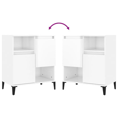 Credenze 3pz Bianco Lucido 60x35x70 cm in Legno Multistrato - homemem39