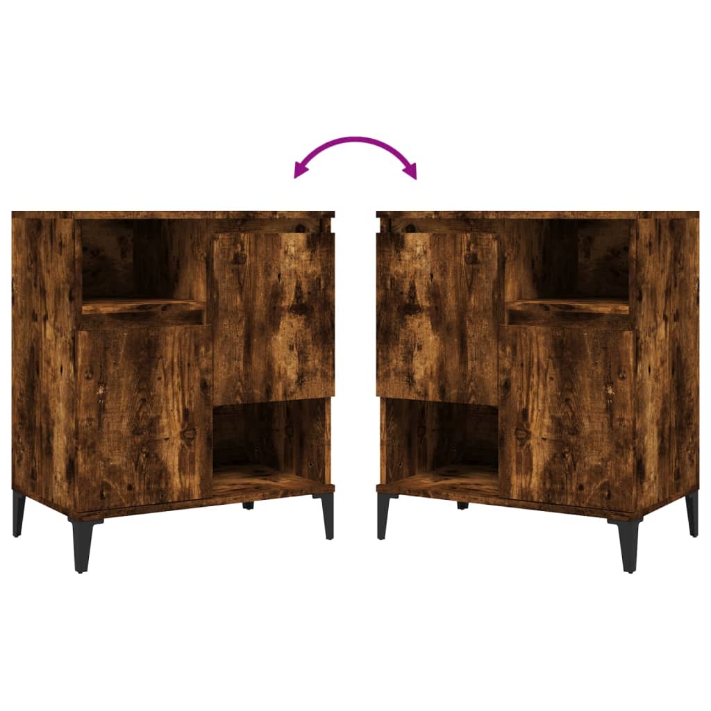 Credenze 3pz Rovere Fumo 60x35x70 cm in Legno Multistrato - homemem39