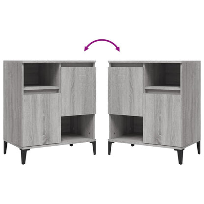 Credenze 3pz Grigio Sonoma 60x35x70 cm in Legno Multistrato