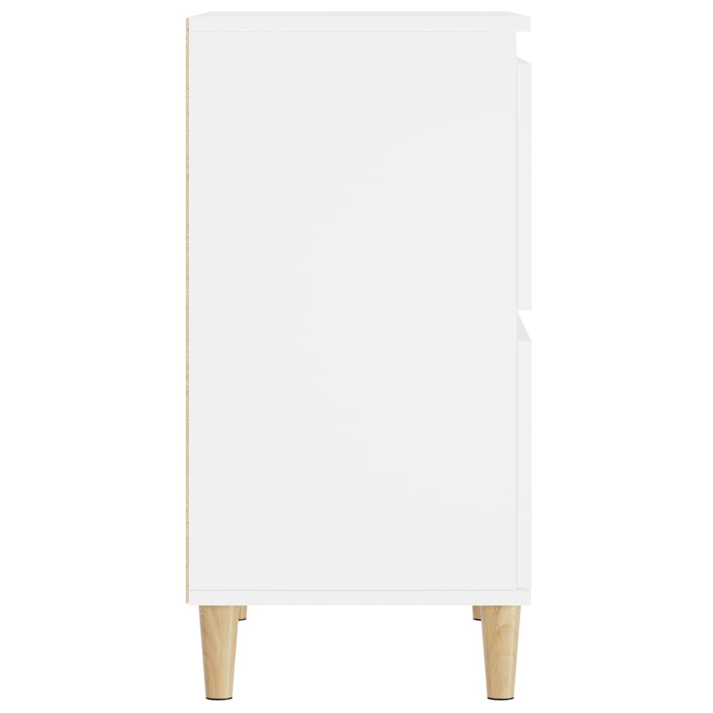 Credenze 2pz Bianche 60x35x70 cm in Legno Multistrato