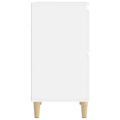 Credenze 2pz Bianche 60x35x70 cm in Legno Multistrato