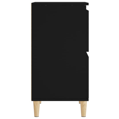 Credenze 2pz Nere 60x35x70 cm in Legno Multistrato