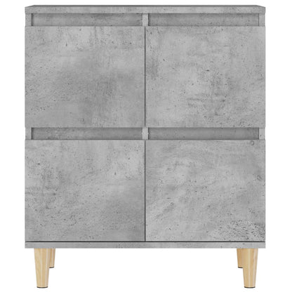 Credenze 2pz Grigio Cemento 60x35x70 cm in Legno Multistrato